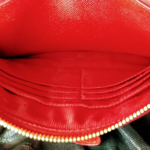 Coach Red Wristlet with Removable Matching Pouch - Picture 9 of 15